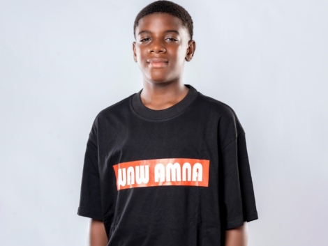 T-shirt Noir Waw amna